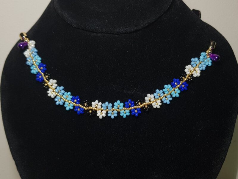 Handcrafted Floral Beaded Bracelet – Elegant & Colorful - Image 3