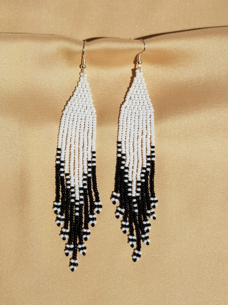 Handcrafted Beaded Fringe Earrings – Elegant & Lightweight