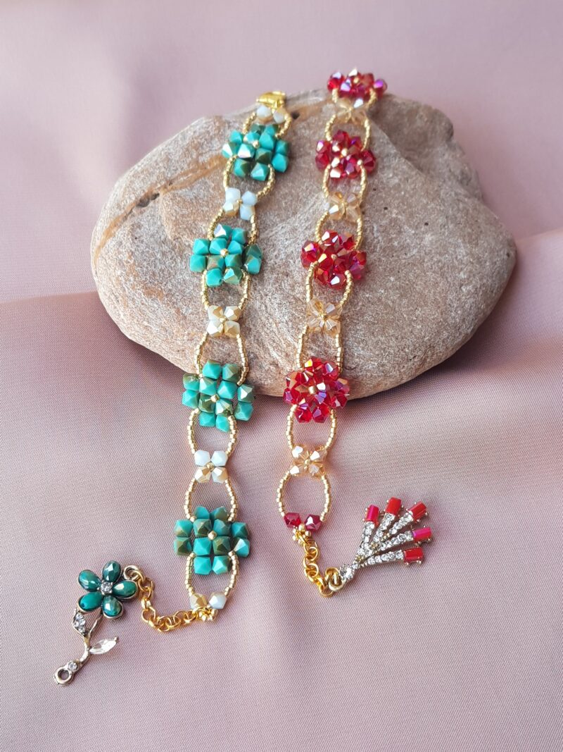 Elegant Swarovski Crystal Floral Bracelet
